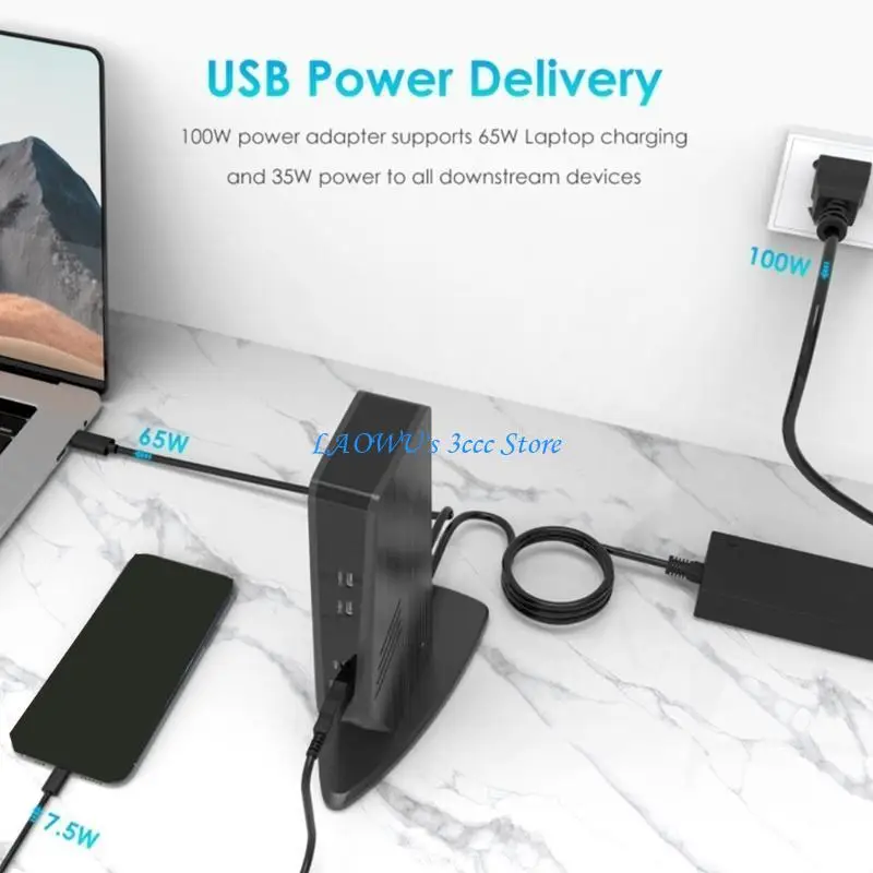 Y8AD 13 Port USB HUB Advances Laptops Expansion Dock Double 4K Display and USB3.0
Y8AD 13 Port USB HUB Advances Laptops Expansion Dock Double 4K Display and USB3.0