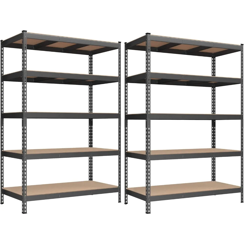 5-Tier Storage Shelves, Load 2310 lb, Set of 2 Garage Storage, Boltless Assembly, Adjustable Shelving Unit
5-Tier Storage Shelves, Load 2310 lb, Set of 2 Garage Storage, Boltless Assembly, Adjustable Shelving Unit