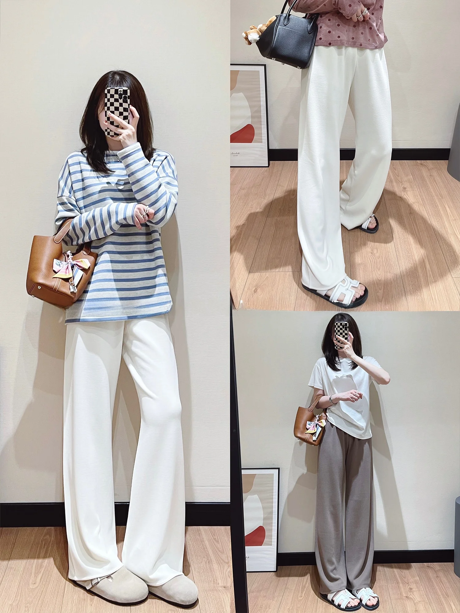 Soft Hanging Mask Pants Skin-friendly Brued One-piece Straight Casual Pants High Waist Gel Fiber Ladies Faion Spring
Soft Hanging Mask Pants Skin-friendly Brued One-piece Straight Casual Pants High Waist Gel Fiber Ladies Faion Spring