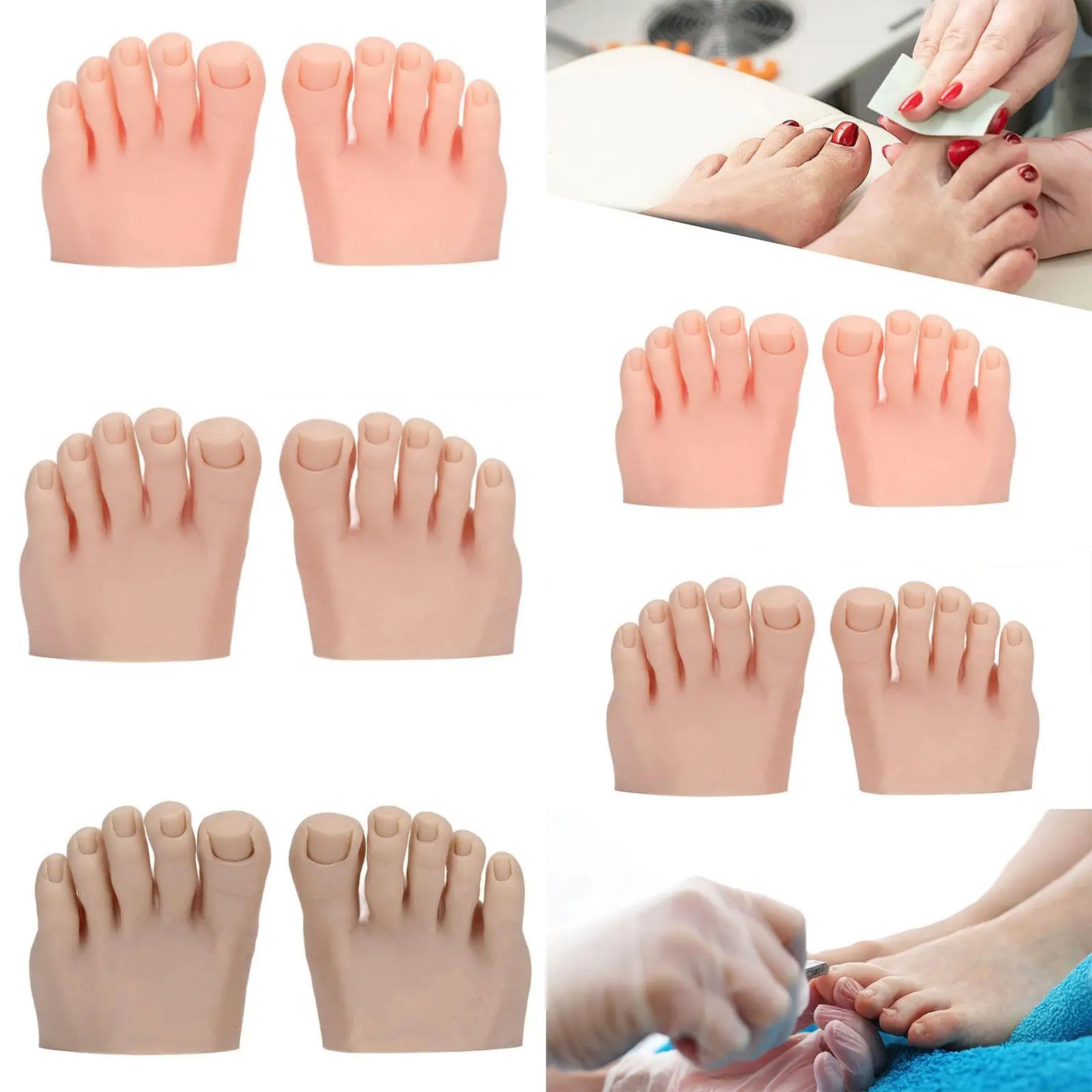 Practice Fake Foot Model Display Multifunctional Realistic Soft Flexible Professional Movable with Toes Silicone for Nails Tips
Practice Fake Foot Model Display Multifunctional Realistic Soft Flexible Professional Movable with Toes Silicone for Nails Tips