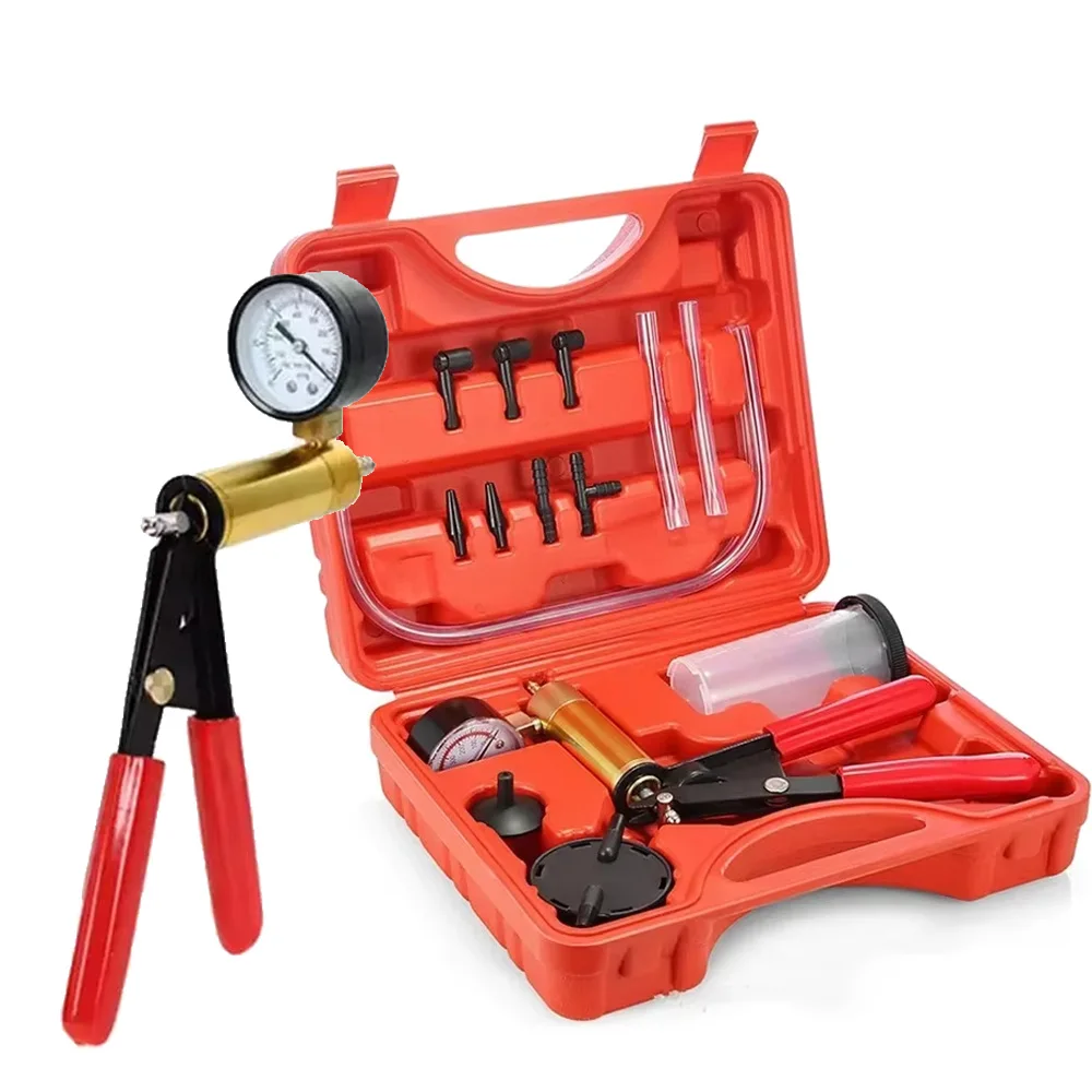 For Car Motorcycle Vacuum Pump Brake Bleeder Kit Hand Clutch Bleeding Tool with Gauges Adapters for Automotive Diagnostic
For Car Motorcycle Vacuum Pump Brake Bleeder Kit Hand Clutch Bleeding Tool with Gauges Adapters for Automotive Diagnostic