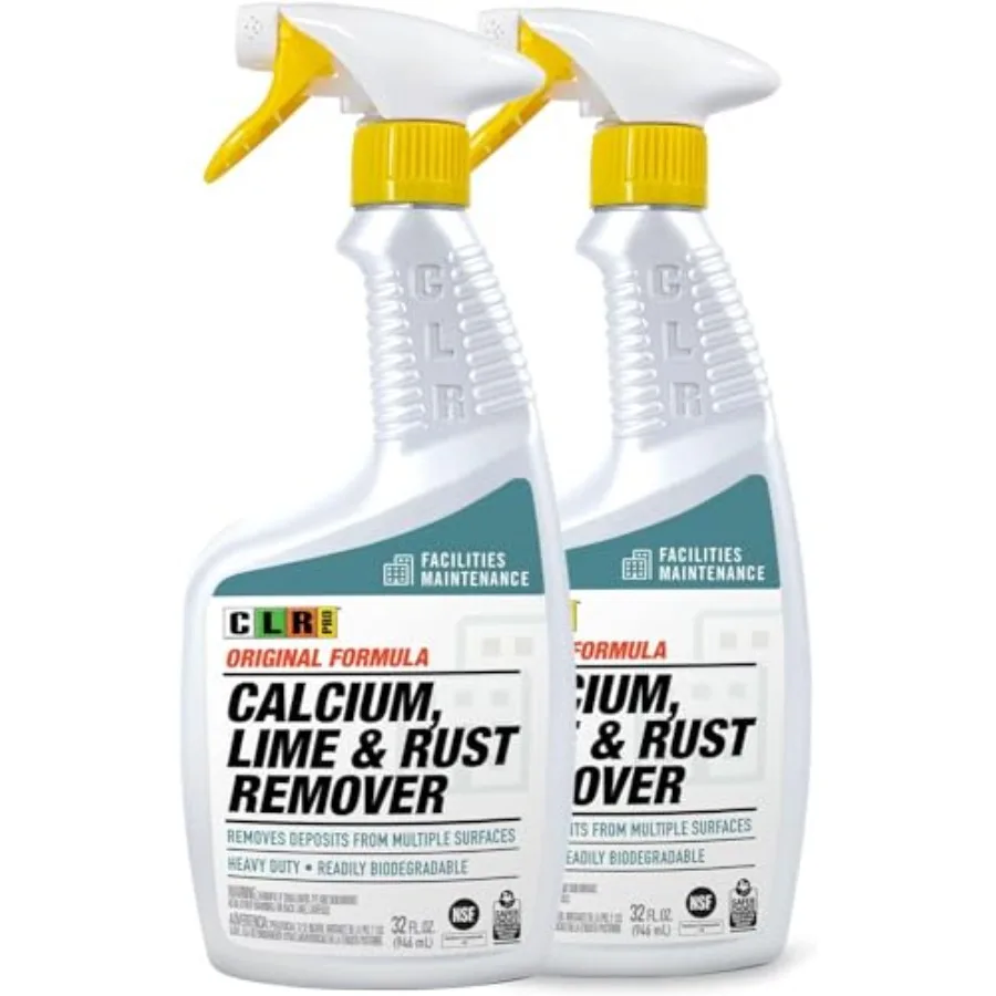 PRO Calcium, Lime and Rust Remover - Quickly Removes Calcium, Lime, Hard Water Deposits and Surface Rust Stains, 32 Ounce Spray
PRO Calcium, Lime and Rust Remover - Quickly Removes Calcium, Lime, Hard Water Deposits and Surface Rust Stains, 32 Ounce Spray