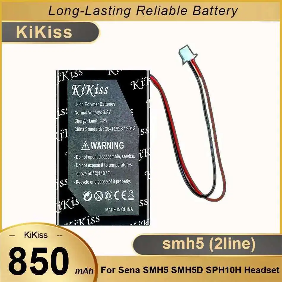 Экологически чистая 850 мАч для Sena SMH5 SMH5D SPH10H Bluetooth-гарнитура 2-линейный аккумулятор для наушников
Экологически чистая 850 мАч для Sena SMH5 SMH5D SPH10H Bluetooth-гарнитура 2-линейный аккумулятор для наушников