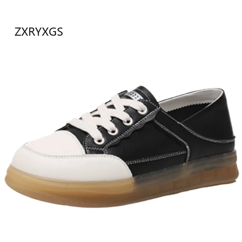 ZXRYXGS 2025 New Cross Straps Temperament Elegant Flats Women Genuine Leather Shoes Casual Sneakers Black White Trendy Shoes
ZXRYXGS 2025 New Cross Straps Temperament Elegant Flats Women Genuine Leather Shoes Casual Sneakers Black White Trendy Shoes