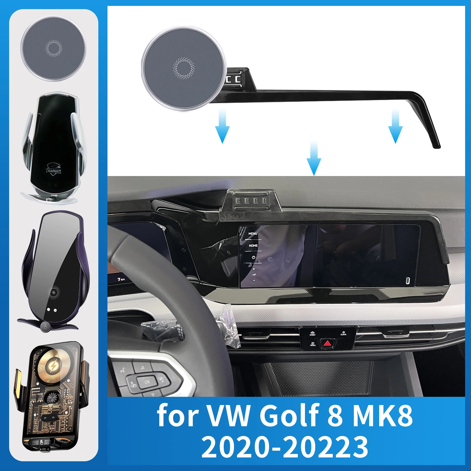 for Volkswagen VW Golf 8 MK8 2020 2021 2022 20223 Car Phone Holder Screen Fixed Navigation Bracket Base Wireless Charging
for Volkswagen VW Golf 8 MK8 2020 2021 2022 20223 Car Phone Holder Screen Fixed Navigation Bracket Base Wireless Charging