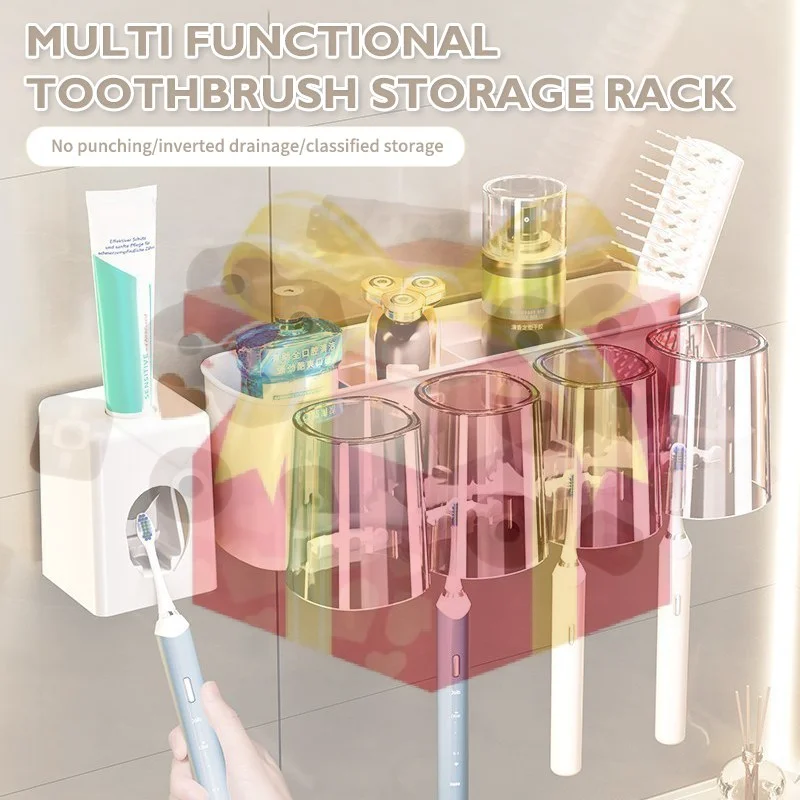 Multifunctional Toothbrush Holder And Mug Holder Wall Mounted Perforation-free Bathroom Shelf Mouthwash Cup Toothbrush Holder
Multifunctional Toothbrush Holder And Mug Holder Wall Mounted Perforation-free Bathroom Shelf Mouthwash Cup Toothbrush Holder