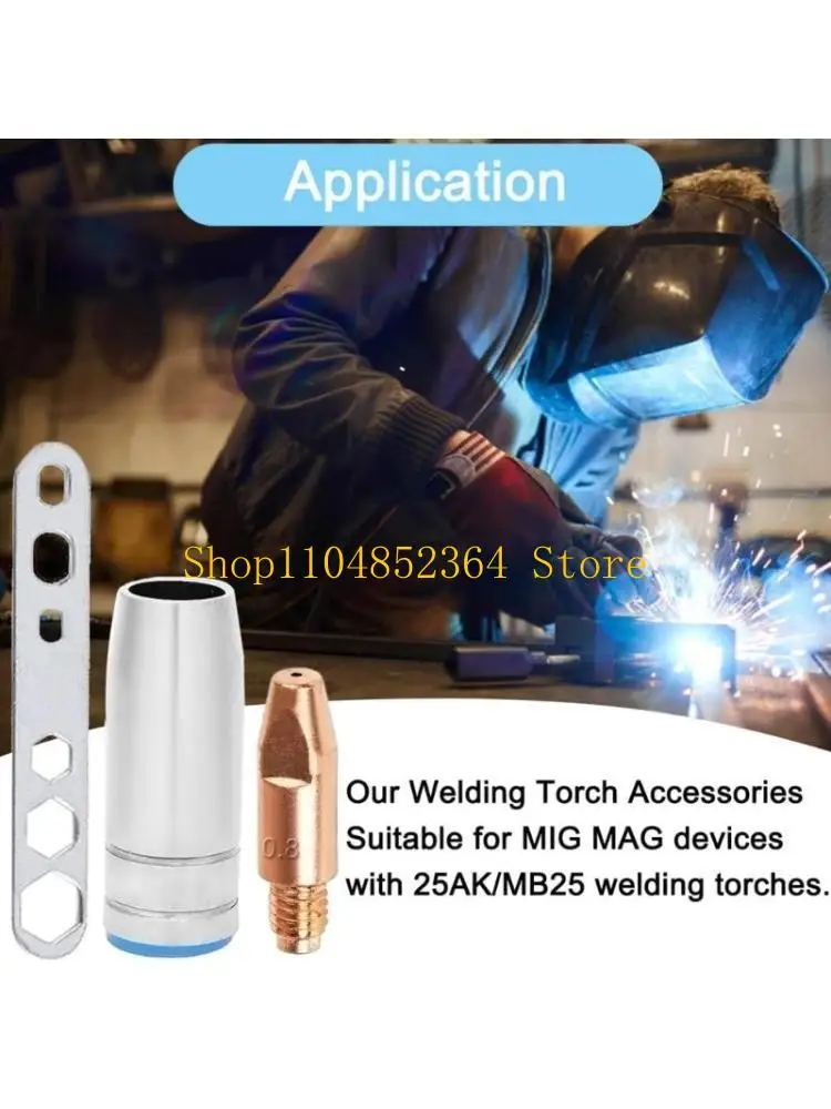 652F MB25 Welding Contact Tips 0.8mm/0.030" M6x28mm for MB25 25AK MIG Welding
652F MB25 Welding Contact Tips 0.8mm/0.030" M6x28mm for MB25 25AK MIG Welding