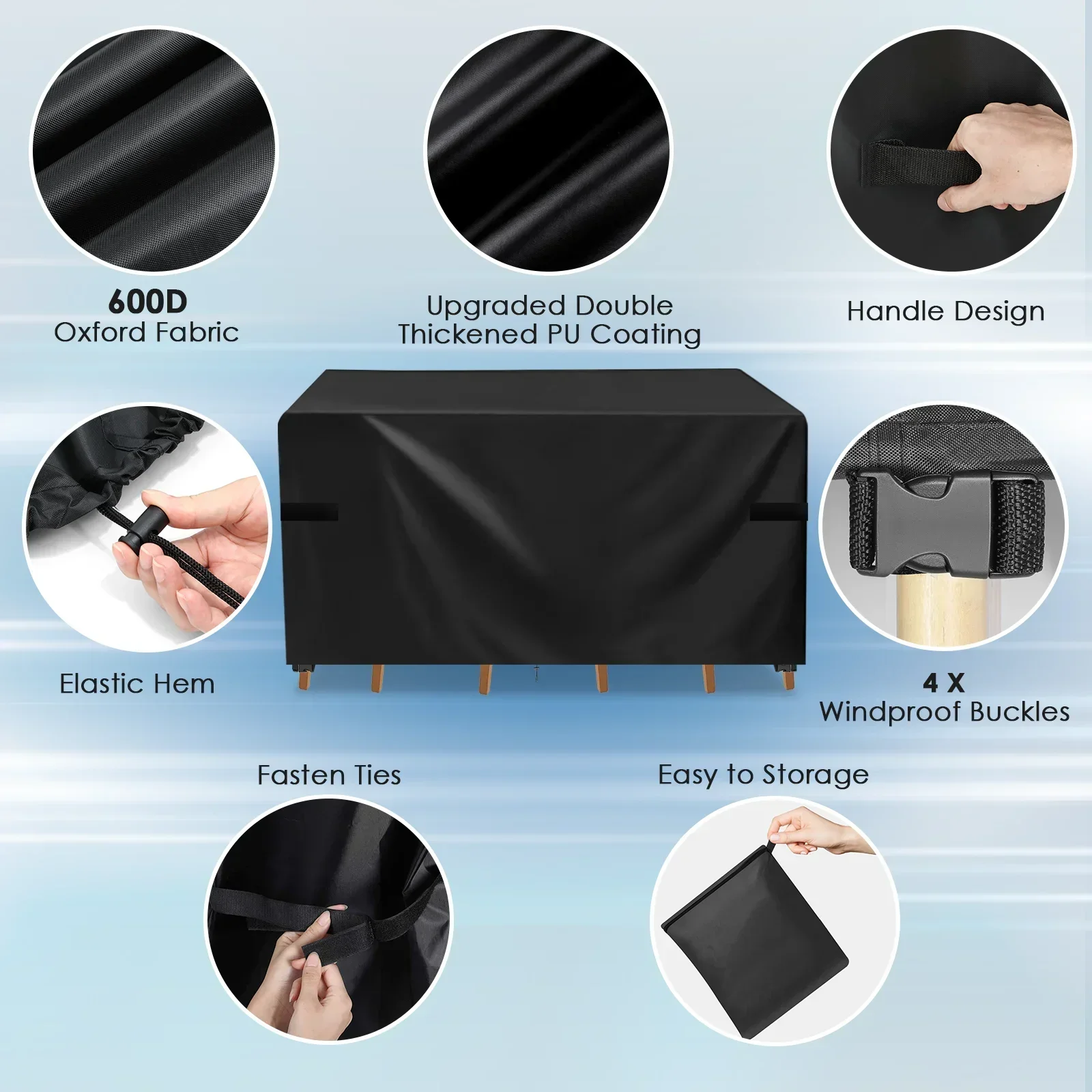 Outdoor Garden Furniture Cover Waterproof Table Chair Oxford Dustproof Rainproof Cover For Patio Garden Sofa Protective Cover
Outdoor Garden Furniture Cover Waterproof Table Chair Oxford Dustproof Rainproof Cover For Patio Garden Sofa Protective Cover