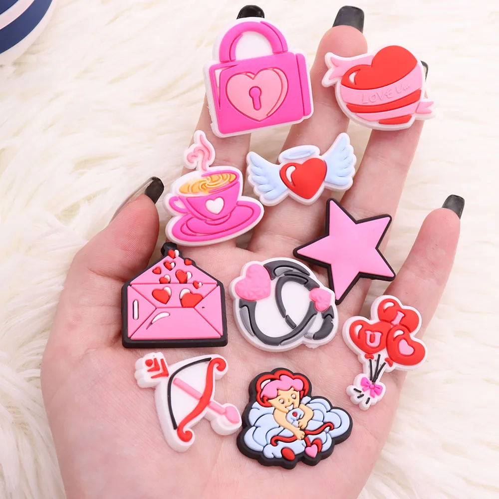 Wholesale 50Pcs Angel Star Pink Bubble Cat Dog Cupid's Arrow Heart Shoe Charms PVC Shoes Decorations DIYcuteJib Wristbands
Wholesale 50Pcs Angel Star Pink Bubble Cat Dog Cupid's Arrow Heart Shoe Charms PVC Shoes Decorations DIYcuteJib Wristbands