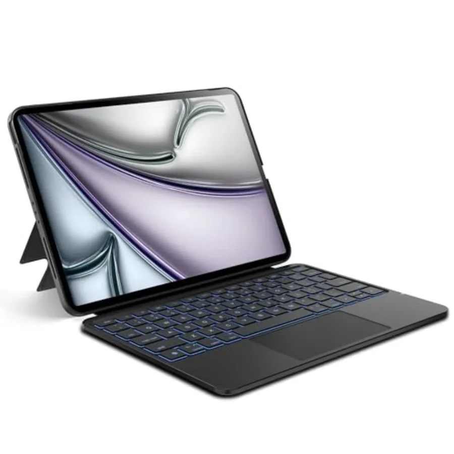 Съемный чехол-клавиатура для Apple 11 дюймов M4 2024 (M5) 2025: Магнитная беспроводная клавиатура с тачпадом и подсветкой, черная
Съемный чехол-клавиатура для Apple 11 дюймов M4 2024 (M5) 2025: Магнитная беспроводная клавиатура с тачпадом и подсветкой, черная
