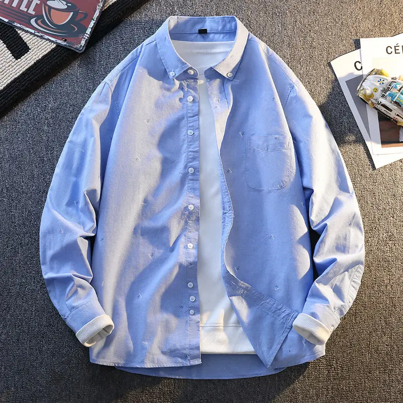 2025 Spring/Summer New Men's High Quality Casual Fashion Pure Cotton Solid Color Long Sleeve Shirt
2025 Spring/Summer New Men's High Quality Casual Fashion Pure Cotton Solid Color Long Sleeve Shirt