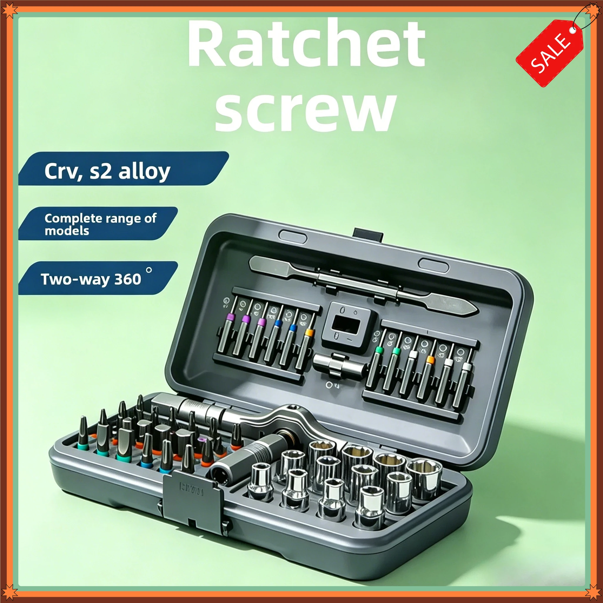 Labor Saving T-Shaped Ratchet Screwdriver 52 In 1 Socket Wrench Kit Portable Tool for Bicycle Home Maintenance
Labor Saving T-Shaped Ratchet Screwdriver 52 In 1 Socket Wrench Kit Portable Tool for Bicycle Home Maintenance