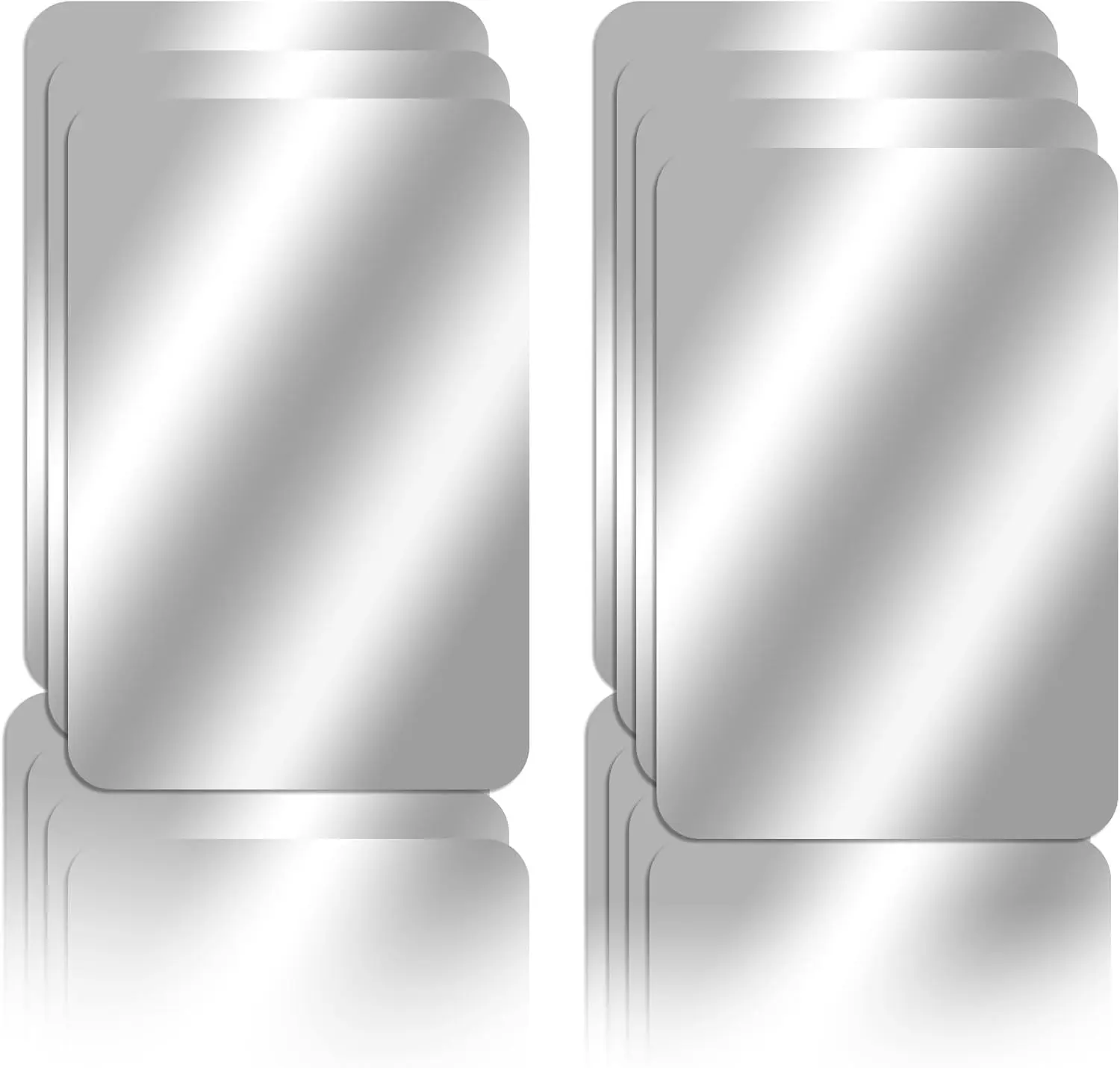 Eight Shatterproof Plastic Mirror Sheets 4x6 Inch Self Adhesive Flexible Acrylic with Round Corners for Classroom
Eight Shatterproof Plastic Mirror Sheets 4x6 Inch Self Adhesive Flexible Acrylic with Round Corners for Classroom