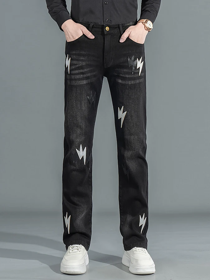 Мужские джинсы American High Street Lightning Patch Bla, весенне-осенние, прямые, зауженные, из хлопкового стрейч-денима, не деформирующиеся.
Мужские джинсы American High Street Lightning Patch Bla, весенне-осенние, прямые, зауженные, из хлопкового стрейч-денима, не деформирующиеся.