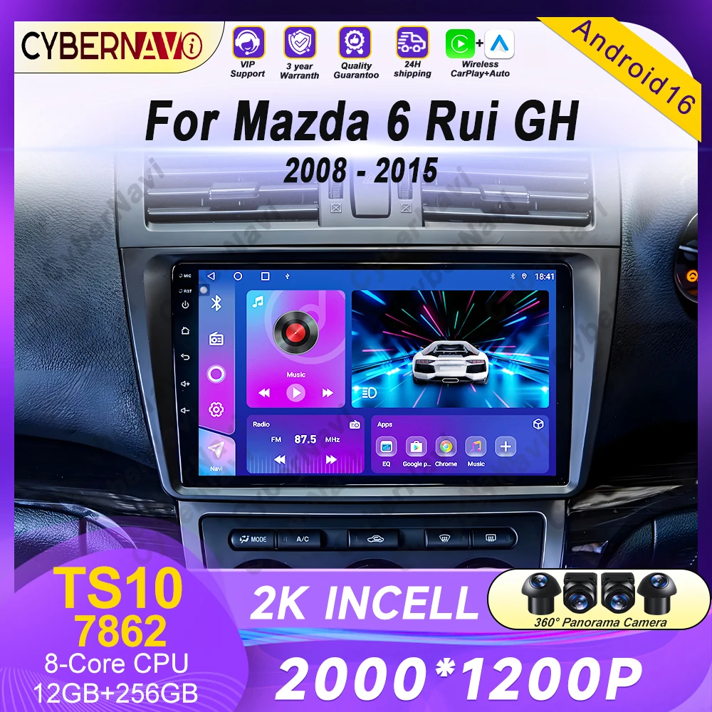 Android Carplay Auto For Mazda 6 GH 2008 2009 2010 2011 2012 2012 Car Radio Multimedia Video Player Navigation GPS 4G WIFI QELD
Android Carplay Auto For Mazda 6 GH 2008 2009 2010 2011 2012 2012 Car Radio Multimedia Video Player Navigation GPS 4G WIFI QELD