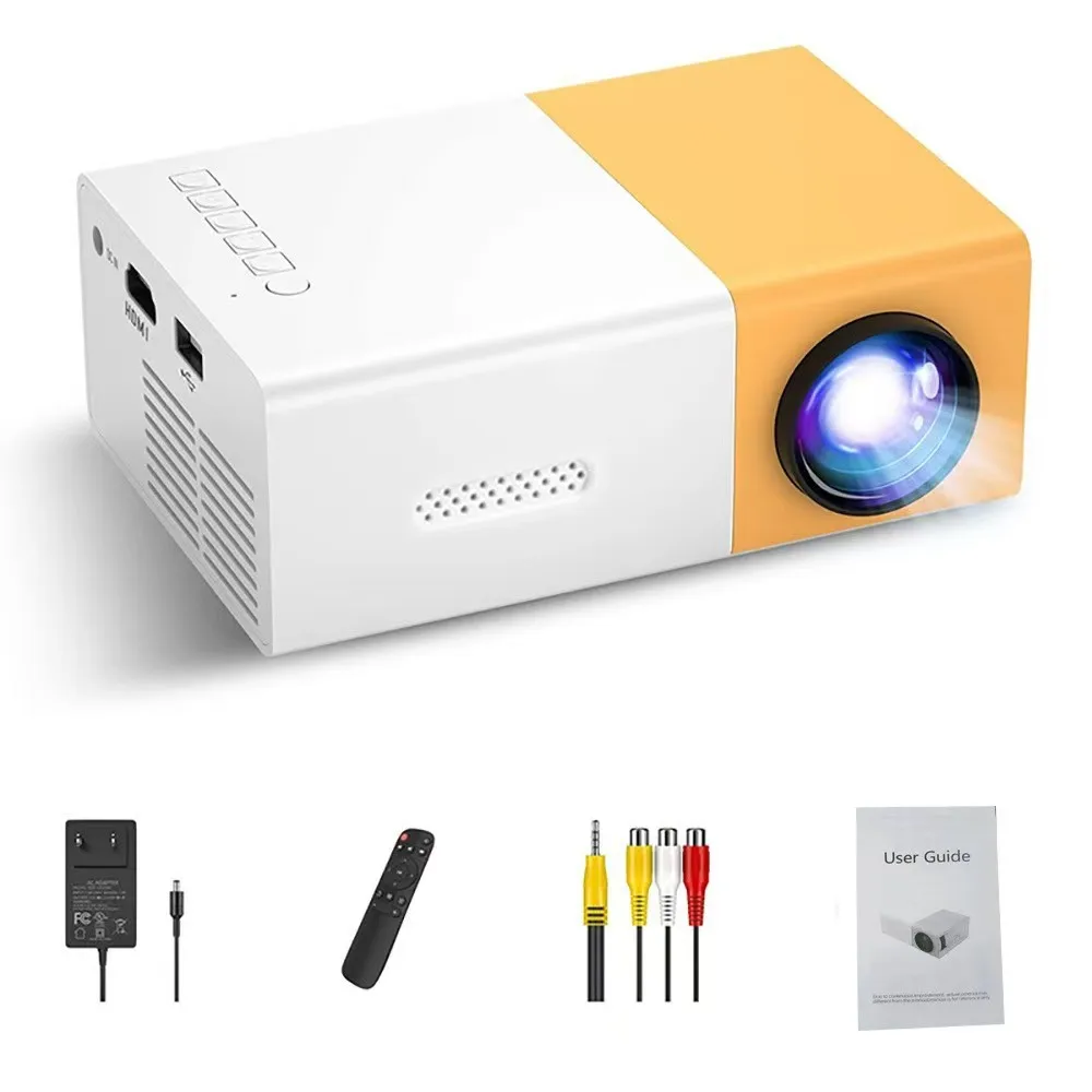 FOCABO YG300 Upgraded Mini LED Projector, Portable 1000 Lumen 320x240P HDMI-compatible USB Audio Home Media Player Beamer
FOCABO YG300 Upgraded Mini LED Projector, Portable 1000 Lumen 320x240P HDMI-compatible USB Audio Home Media Player Beamer