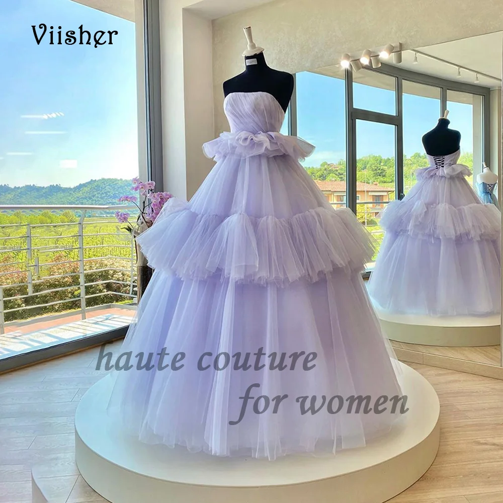 Viisher Lace Tulle Princess Quinceanera Dresses Ball Gown Strapless A Line Prom Dress with Train Long Evening Party Gowns
Viisher Lace Tulle Princess Quinceanera Dresses Ball Gown Strapless A Line Prom Dress with Train Long Evening Party Gowns