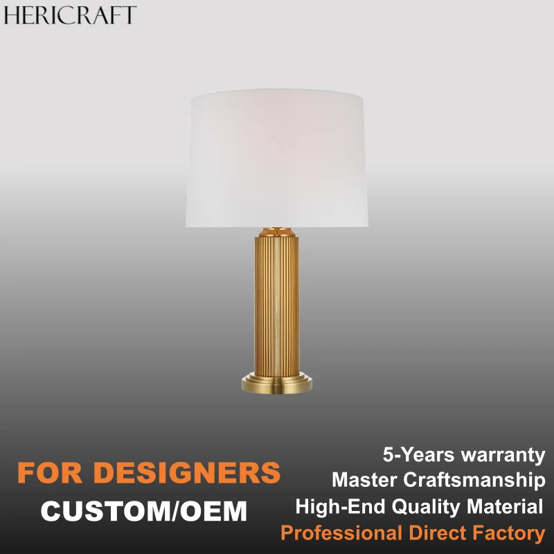 Luxury Metal Table Lamp Ribbed Column Desk Lamp By Paper Shade For Home Office Workspace UL Standard
Luxury Metal Table Lamp Ribbed Column Desk Lamp By Paper Shade For Home Office Workspace UL Standard
