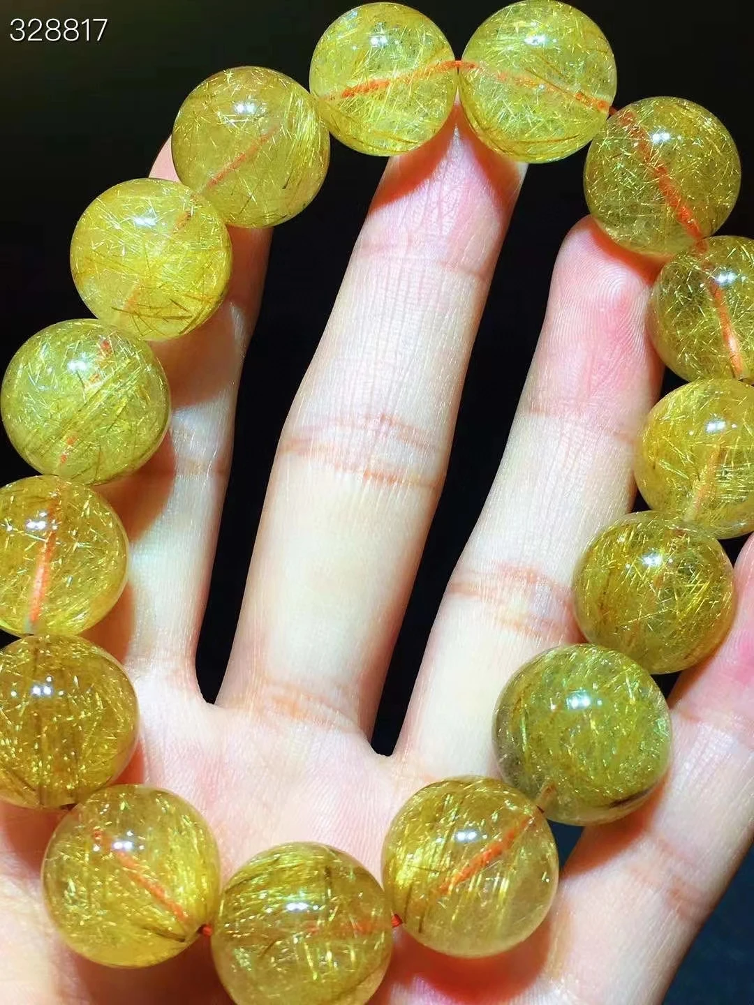 Natural Gold Rutilated Quartz Clear Round Beads Bracelet 15.5mm Women Men Fashion Wealthy Stone Genuine AAAAAA
Natural Gold Rutilated Quartz Clear Round Beads Bracelet 15.5mm Women Men Fashion Wealthy Stone Genuine AAAAAA