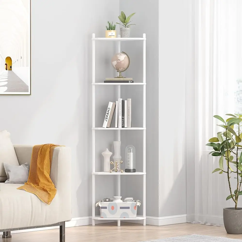 Corner Shelf Stand - 5 Tier White Bamboo Small Corner Bookshelf For Office Kitchen Bedroom Plant Stand Living Room Decor Small
Corner Shelf Stand - 5 Tier White Bamboo Small Corner Bookshelf For Office Kitchen Bedroom Plant Stand Living Room Decor Small