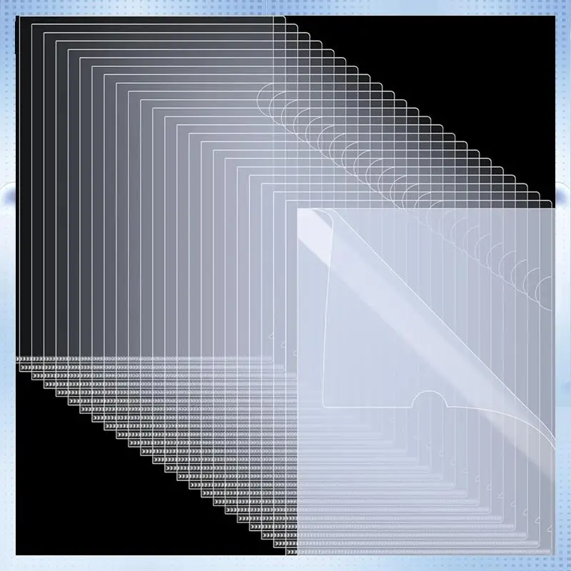 ABRJ-60Pcs Plastic Clear File Folders L Shape Copy Security Project Folders Paper Sleeve Folders For A4 / Letter Size Paper
ABRJ-60Pcs Plastic Clear File Folders L Shape Copy Security Project Folders Paper Sleeve Folders For A4 / Letter Size Paper