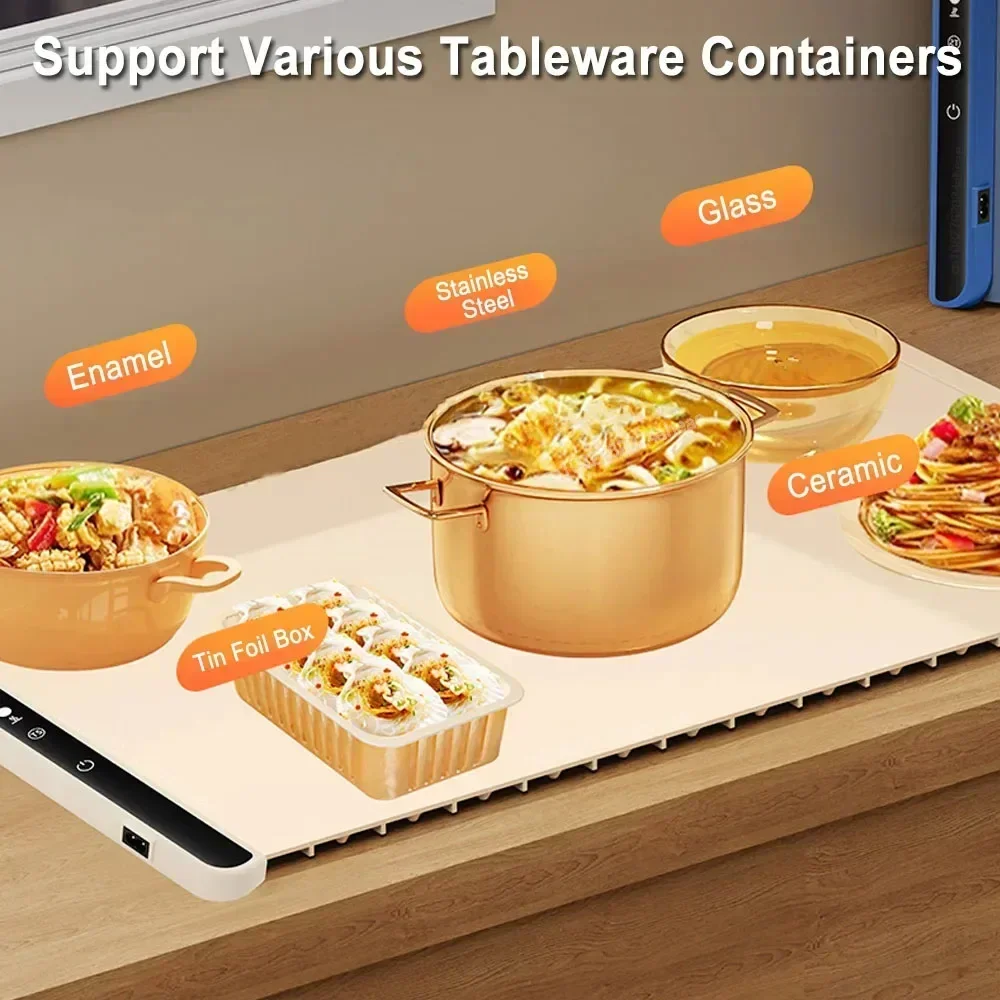 Food Warmer Electric Warming Tray Foldable Food Heating Mat Silicone Electric Food Warming Plate with Adjustable Temperature
Food Warmer Electric Warming Tray Foldable Food Heating Mat Silicone Electric Food Warming Plate with Adjustable Temperature
