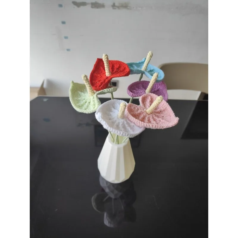 (No Vase)1pc Creative Handmade Mini Red Palm Flower Crochet Artificial Plant Finished Ornaments Home Decor Exquisite Decoration
(No Vase)1pc Creative Handmade Mini Red Palm Flower Crochet Artificial Plant Finished Ornaments Home Decor Exquisite Decoration