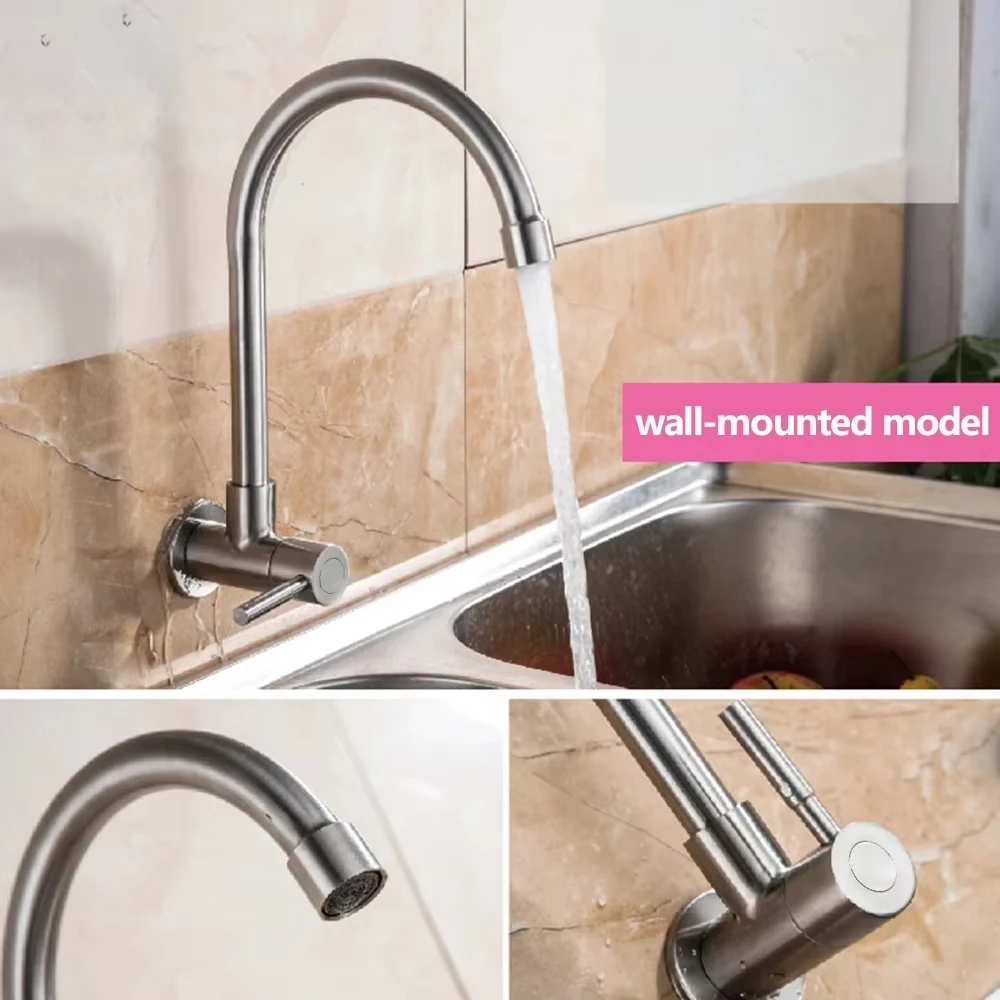 Cold Water Faucet Lower Curve Faucet Wall Sink Water Tap Premium QualityKitchen Faucet Stainless Steel Wall Mounted Single
Cold Water Faucet Lower Curve Faucet Wall Sink Water Tap Premium QualityKitchen Faucet Stainless Steel Wall Mounted Single