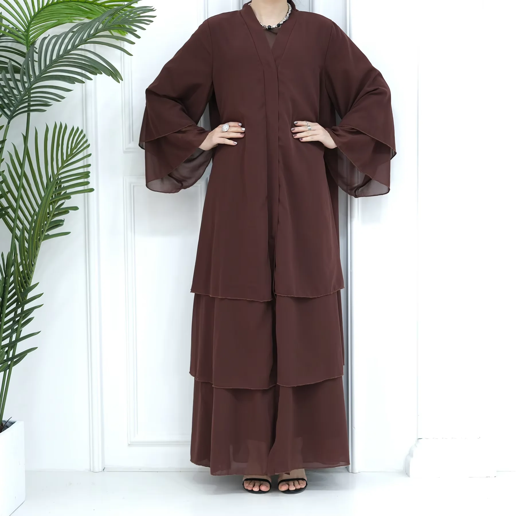 Eid Open Abaya Kimono Muslim Dress Ruffle Chiffon Abayas for Women Dubai Turkey Ramadan Islam Jalabiya Kebaya Kaftan Robe Gown
Eid Open Abaya Kimono Muslim Dress Ruffle Chiffon Abayas for Women Dubai Turkey Ramadan Islam Jalabiya Kebaya Kaftan Robe Gown
