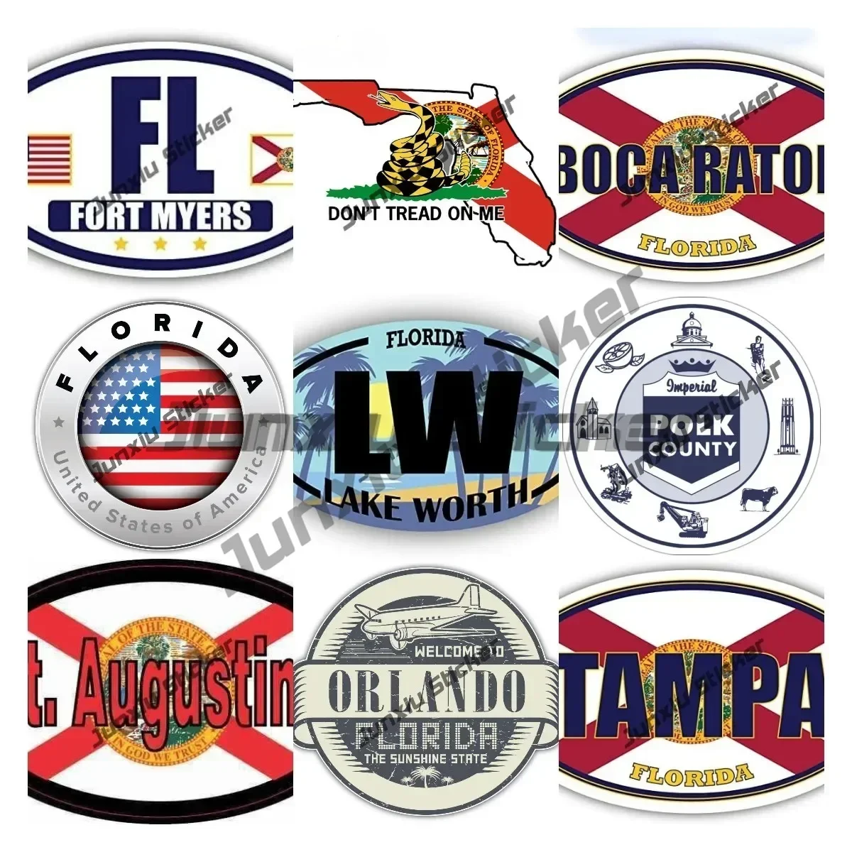 Florida Sticker Florida St.Augustine Orlando Seal of Polk County Florida USA Stickers Vinyl Die-Cut Decal for Cars SUV Camping
Florida Sticker Florida St.Augustine Orlando Seal of Polk County Florida USA Stickers Vinyl Die-Cut Decal for Cars SUV Camping