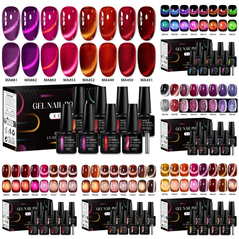 9pcs Reflective Glitter Cat Magnetic Gel Nail Polish Set With Magnetic Rod Semi Permanent Soak Off UV Gel Varnish Nail Supplies
9pcs Reflective Glitter Cat Magnetic Gel Nail Polish Set With Magnetic Rod Semi Permanent Soak Off UV Gel Varnish Nail Supplies
