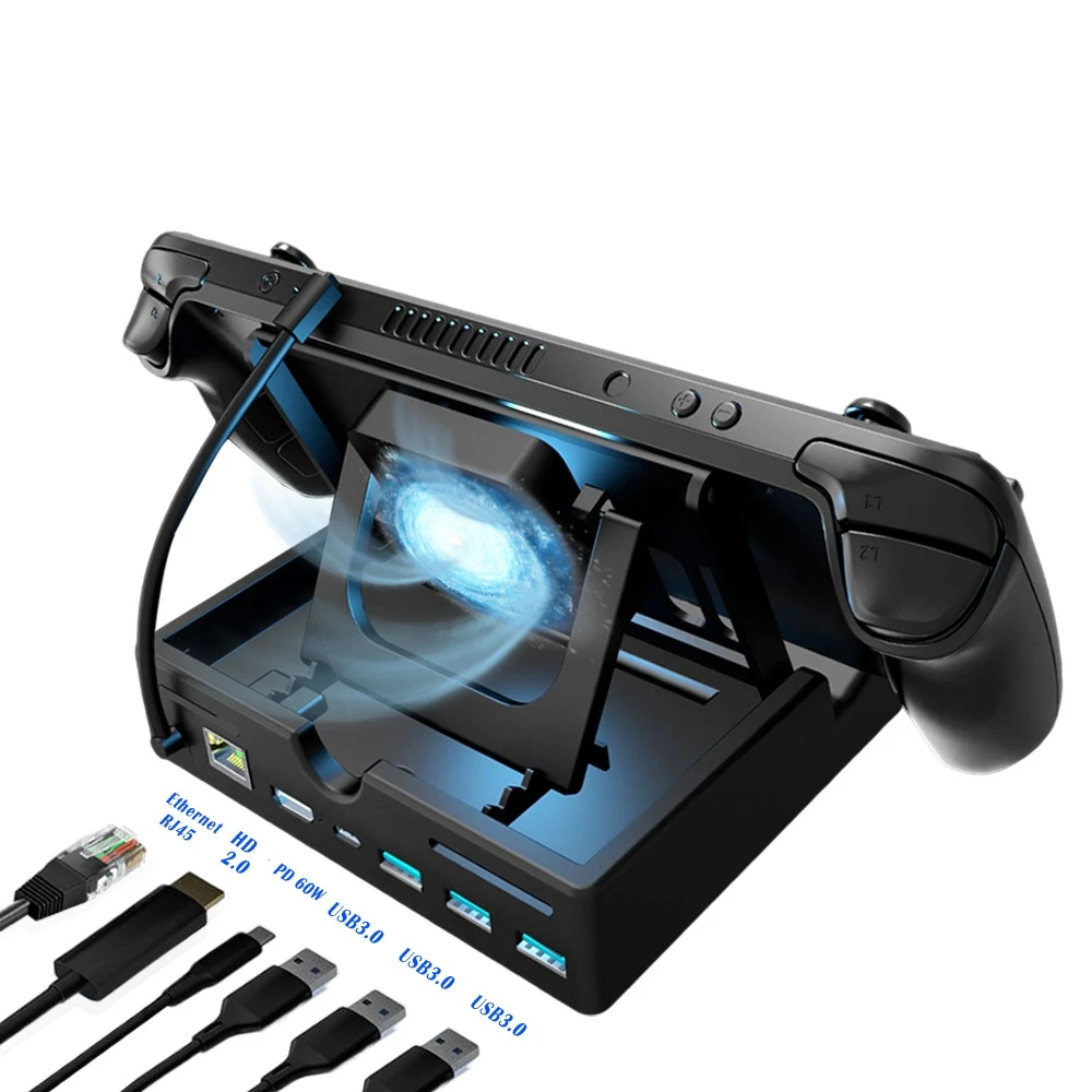 For Steam Deck Console Dock H4K60Hz/Gigabit Network Port For Steam Deck Cooling Fan
For Steam Deck Console Dock H4K60Hz/Gigabit Network Port For Steam Deck Cooling Fan