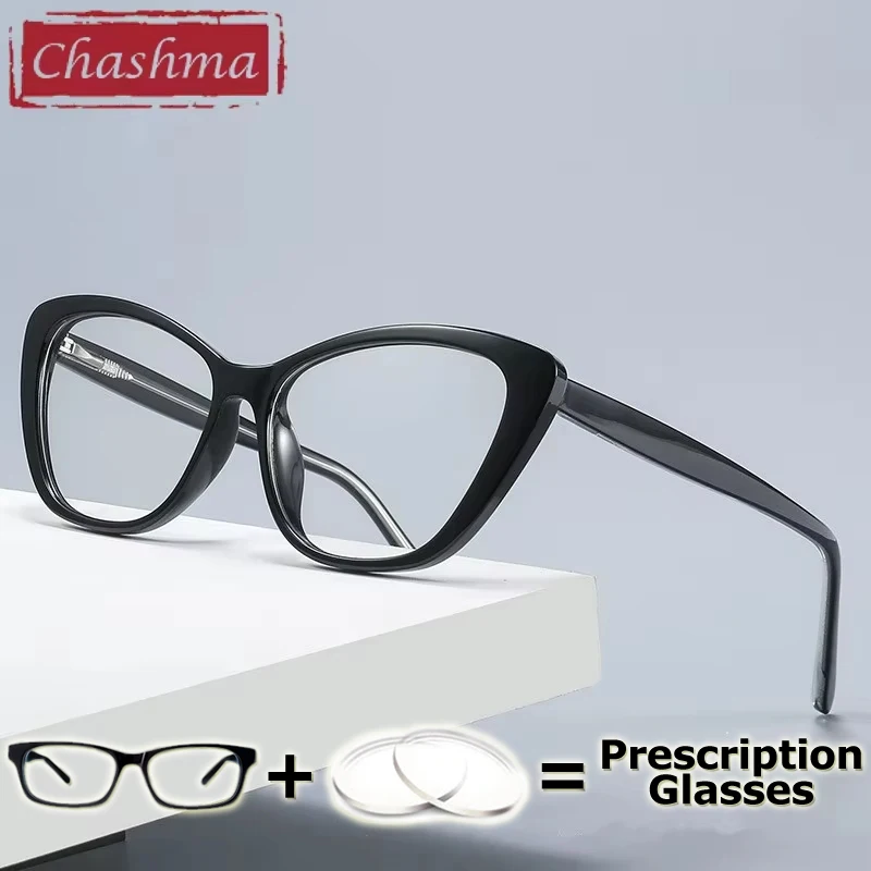 Женские очки Chashma по рецепту TR90, оправа для очков «кошачий глаз», линзы для близорукости, модные женские оптические линзы с рецептом, очки
Женские очки Chashma по рецепту TR90, оправа для очков «кошачий глаз», линзы для близорукости, модные женские оптические линзы с рецептом, очки