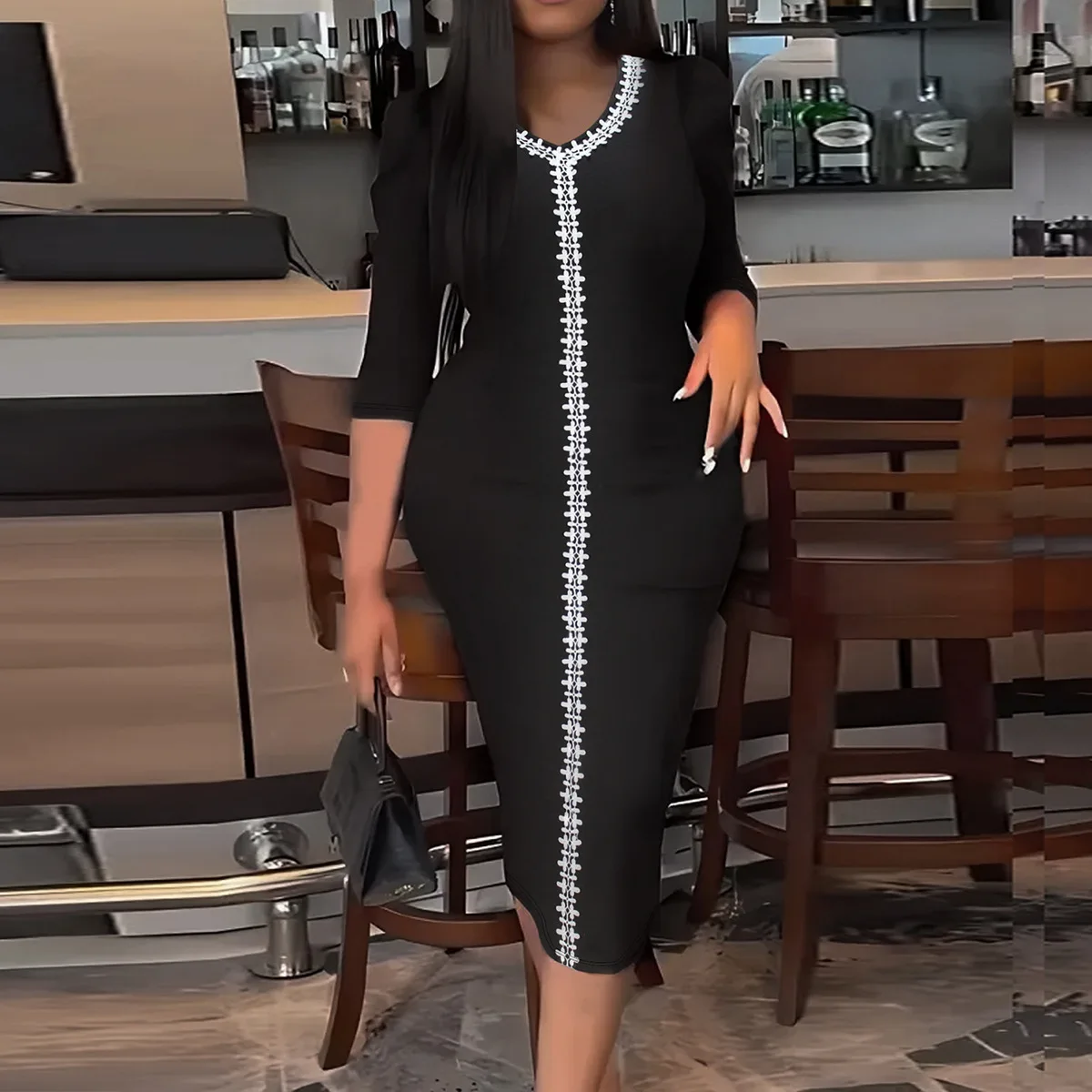 Spring and Summer Women's Fashion, Beautiful Temperament, Black Medium Length Slim Fit Dress Party Summer Elegantes Casual Y2k
Spring and Summer Women's Fashion, Beautiful Temperament, Black Medium Length Slim Fit Dress Party Summer Elegantes Casual Y2k