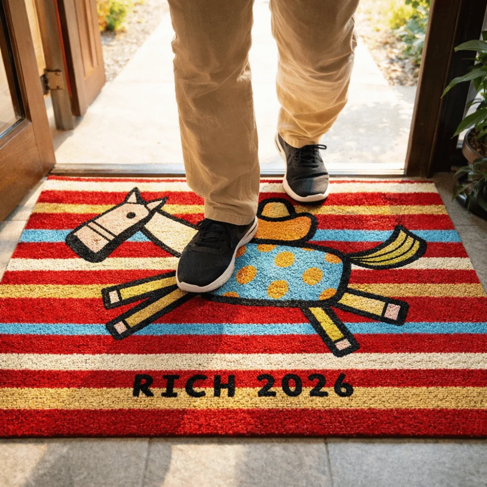 Door Mat Anti-slip Chinese New Year Doormat Wear-Resistant Stain Proof Horse Pattern Carpet Cartoon Red Welcome Mat Kitchen Use
Door Mat Anti-slip Chinese New Year Doormat Wear-Resistant Stain Proof Horse Pattern Carpet Cartoon Red Welcome Mat Kitchen Use