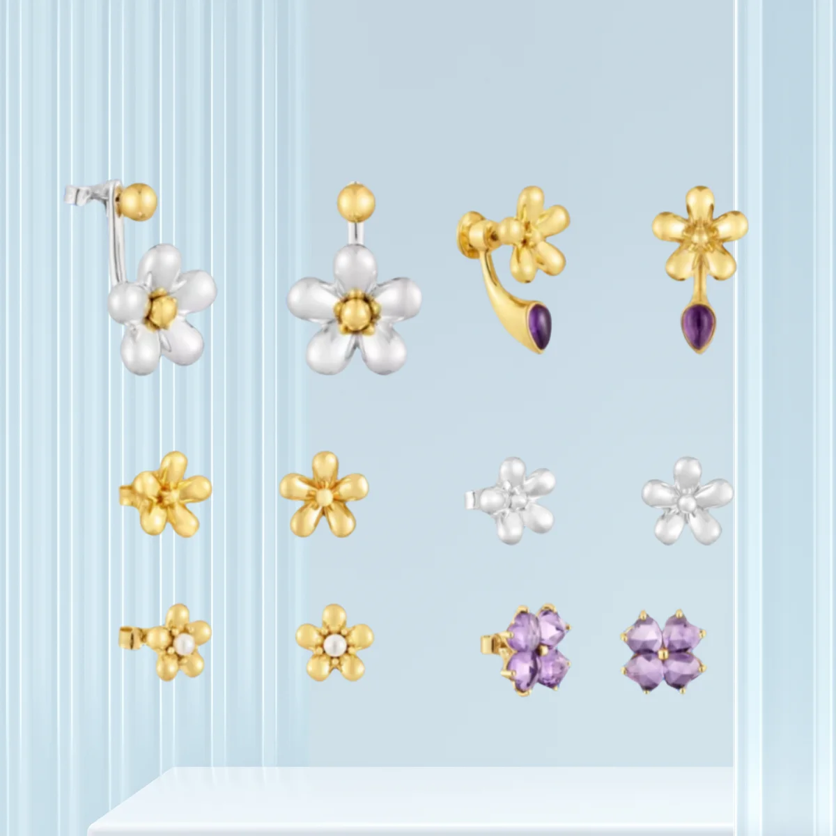 Stone crafts 2025 latest Spanish original jewelry 925 silver purple crystal flower ears sweet and elegant accessories
Stone crafts 2025 latest Spanish original jewelry 925 silver purple crystal flower ears sweet and elegant accessories