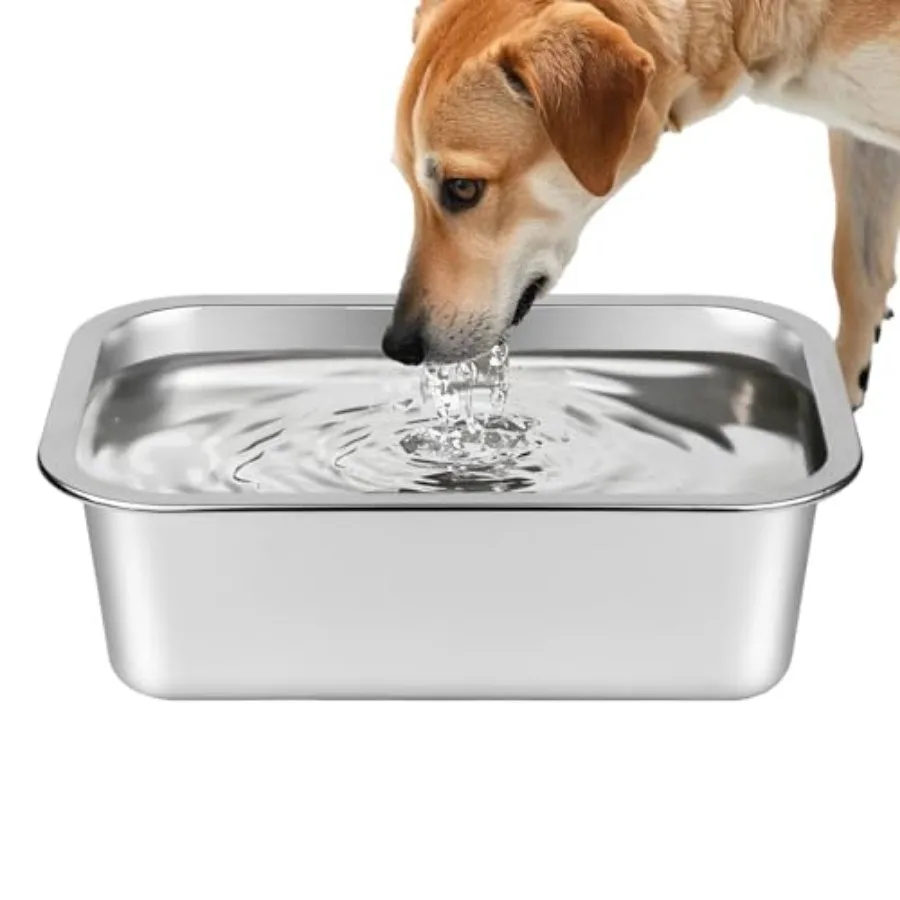 Stainless Steel Large Dog Water Bowl, Metal Pet Dog Water and Food Bowl No Spilling, Outdoor Feeder Dish Plate for Cat, Big, Ex
Stainless Steel Large Dog Water Bowl, Metal Pet Dog Water and Food Bowl No Spilling, Outdoor Feeder Dish Plate for Cat, Big, Ex