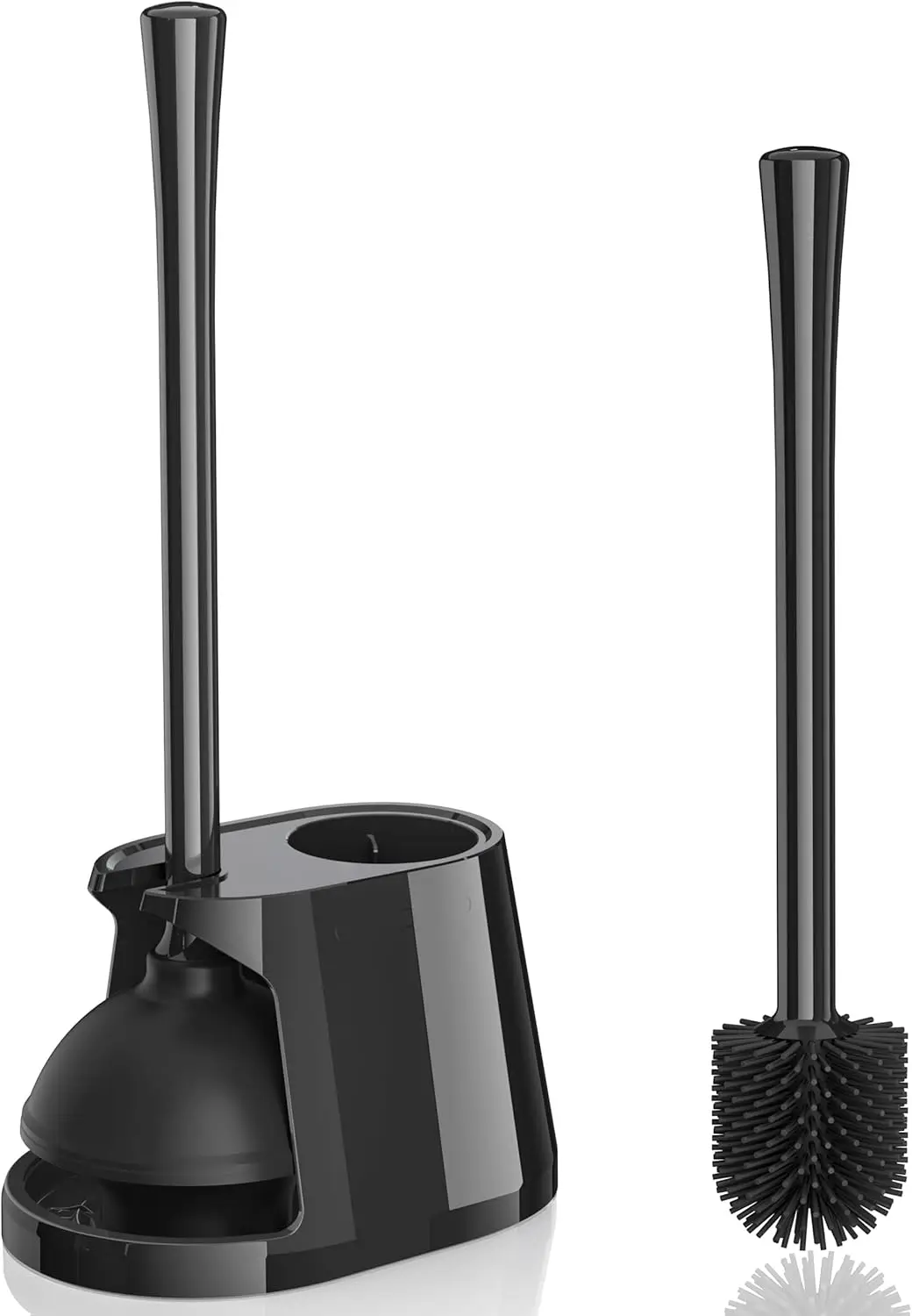 Toilet Plunger and Brush Set, Silicone Bowl Brush with Heavy Duty Plunger and Ventilated Holder, 2-in-1 Combo for 5.3-Inch
Toilet Plunger and Brush Set, Silicone Bowl Brush with Heavy Duty Plunger and Ventilated Holder, 2-in-1 Combo for 5.3-Inch