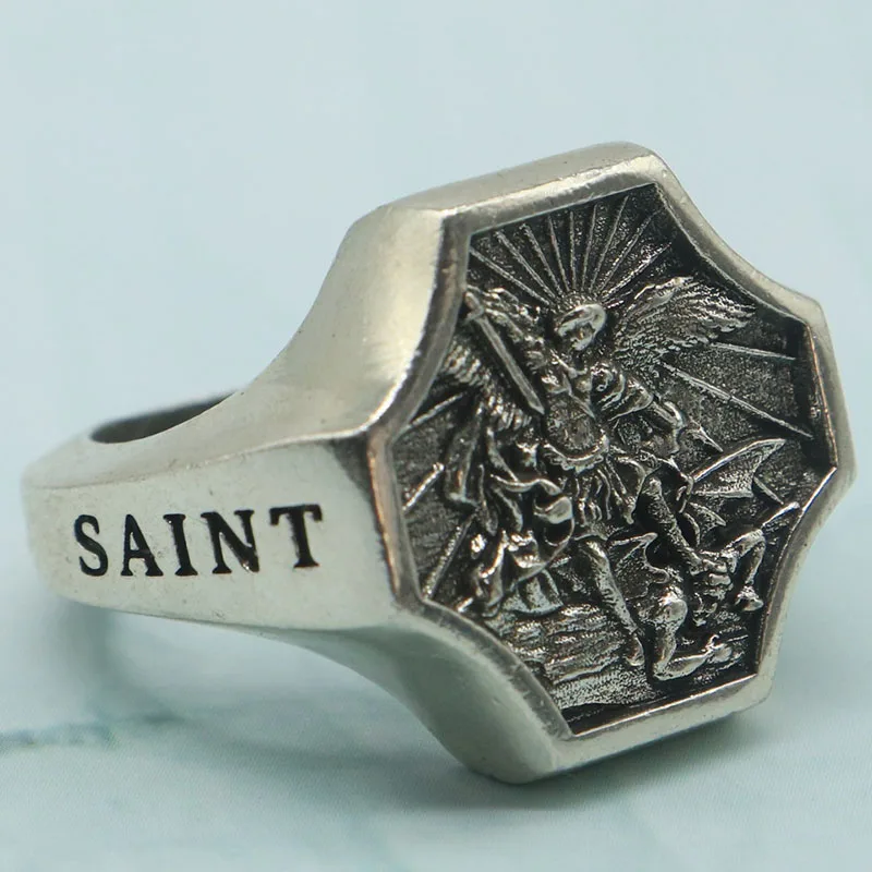 Buy 4 Get 1 Free 24x21mm 10.3g Archangel Michael Defeating Satan Men’s Silver Rings Prevent Allergy Many Sizes SheCrown
Buy 4 Get 1 Free 24x21mm 10.3g Archangel Michael Defeating Satan Men’s Silver Rings Prevent Allergy Many Sizes SheCrown