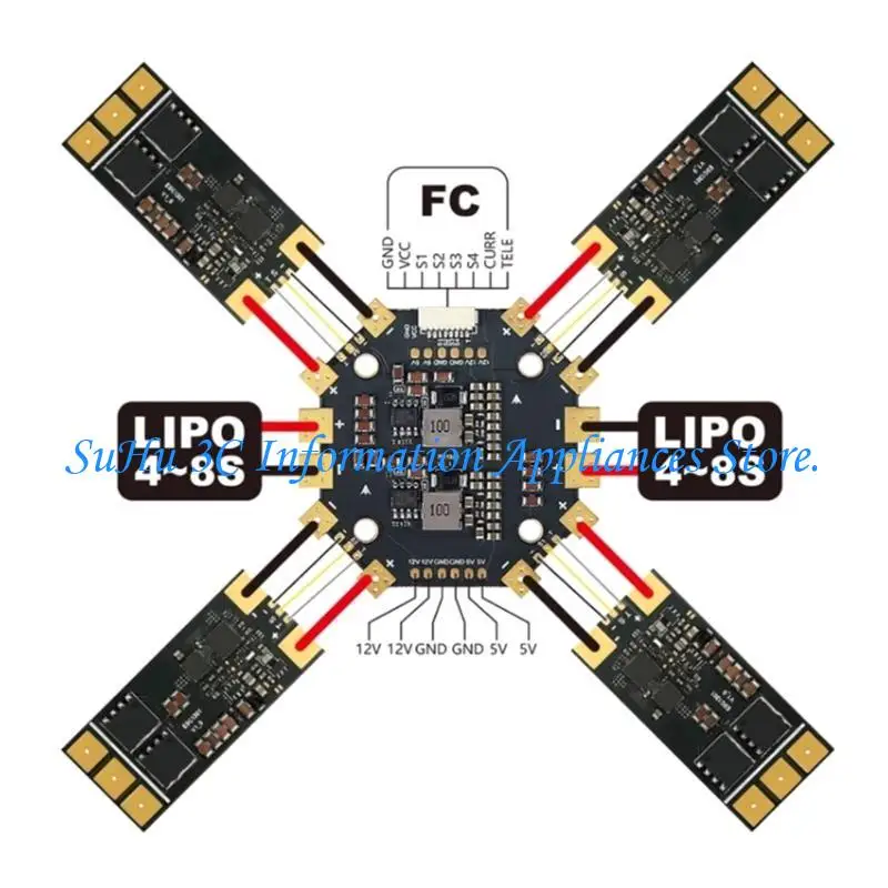 400A 4-8S Battery Power Distribution Board Module for Multirotors Quadcopters
400A 4-8S Battery Power Distribution Board Module for Multirotors Quadcopters