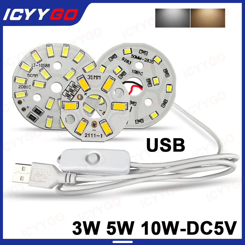 1PCS/lot Round LED Light Panel DC 5V 5W 10W Low Voltage 5730 2835 LED 3000K Warm or White 6000K USB Bulb Light Panel
1PCS/lot Round LED Light Panel DC 5V 5W 10W Low Voltage 5730 2835 LED 3000K Warm or White 6000K USB Bulb Light Panel