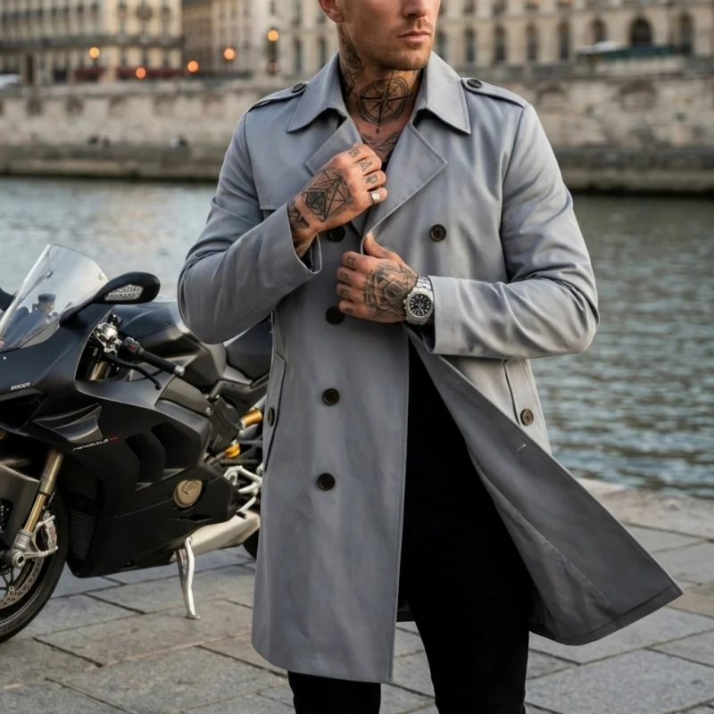Seasonal Men's Trench Windbreaker Long Thin Jacket Outdoor Motorcycle Coat Street Wear Thin Coat Casual Daily Men's Clothing
Seasonal Men's Trench Windbreaker Long Thin Jacket Outdoor Motorcycle Coat Street Wear Thin Coat Casual Daily Men's Clothing