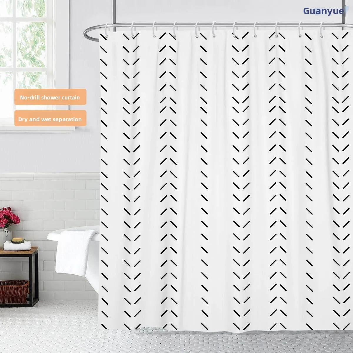 Nordic Style Thickened Waterproof Bath Curtain Simple Design Toilet Shower Room Bathroom Blocking Water No Drilling Needed
Nordic Style Thickened Waterproof Bath Curtain Simple Design Toilet Shower Room Bathroom Blocking Water No Drilling Needed