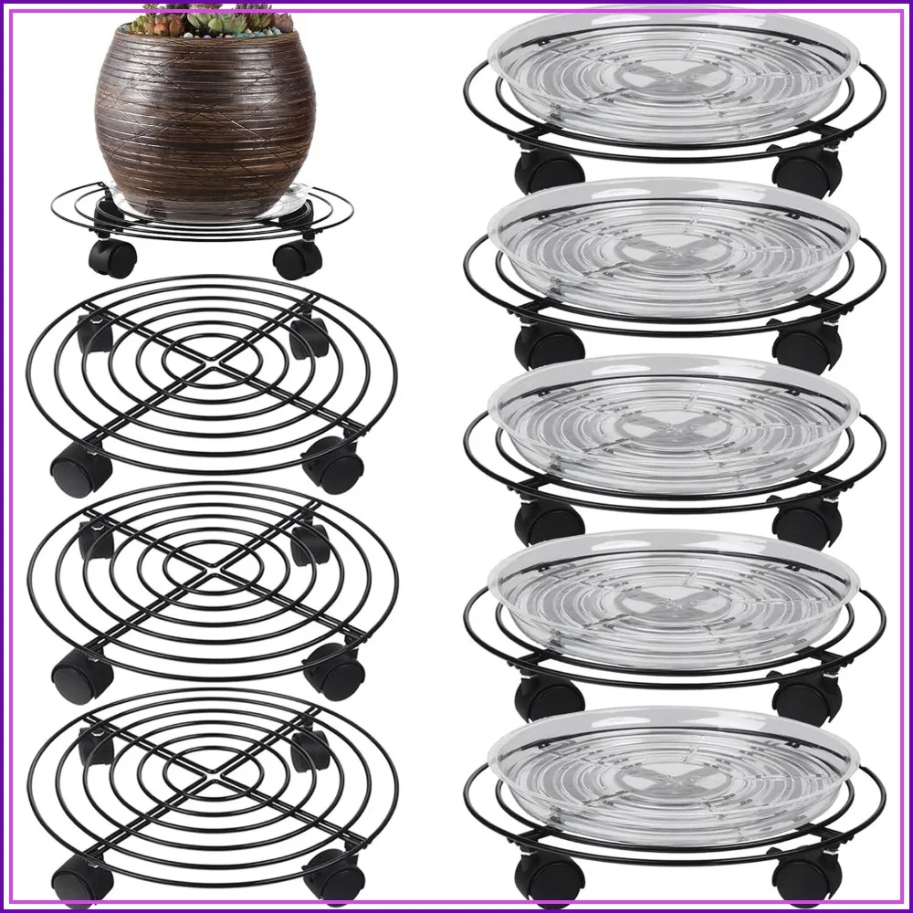 8 Pack Heavy Duty Metal Plant Caddy 13.8" Rolling Plant Stand with Wheels, Indoor Outdoor Plant Pot Mover, Black
8 Pack Heavy Duty Metal Plant Caddy 13.8" Rolling Plant Stand with Wheels, Indoor Outdoor Plant Pot Mover, Black