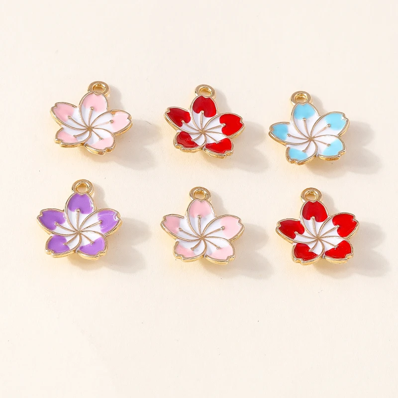 20pcs 13x16mm Cute Small Enamel Sakura Flower Charms Pendants for Jewelry Making Necklaces Earrings Bracelet DIY Crafts Supplies
20pcs 13x16mm Cute Small Enamel Sakura Flower Charms Pendants for Jewelry Making Necklaces Earrings Bracelet DIY Crafts Supplies
