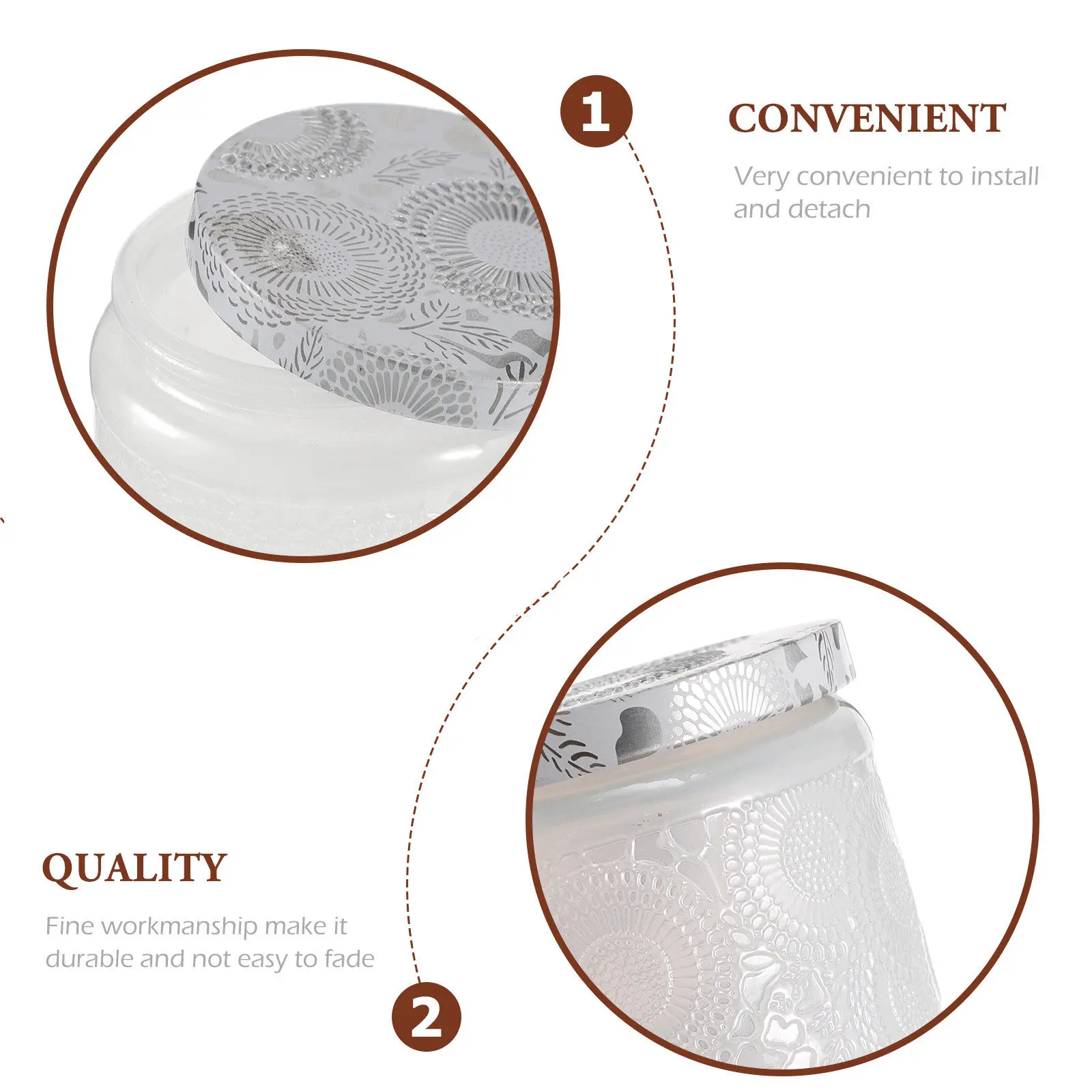 6Pcs Embossed Glass Jars Reusable DIY Making Containers for Aromatherapy Craft and Small Item Storage
6Pcs Embossed Glass Jars Reusable DIY Making Containers for Aromatherapy Craft and Small Item Storage