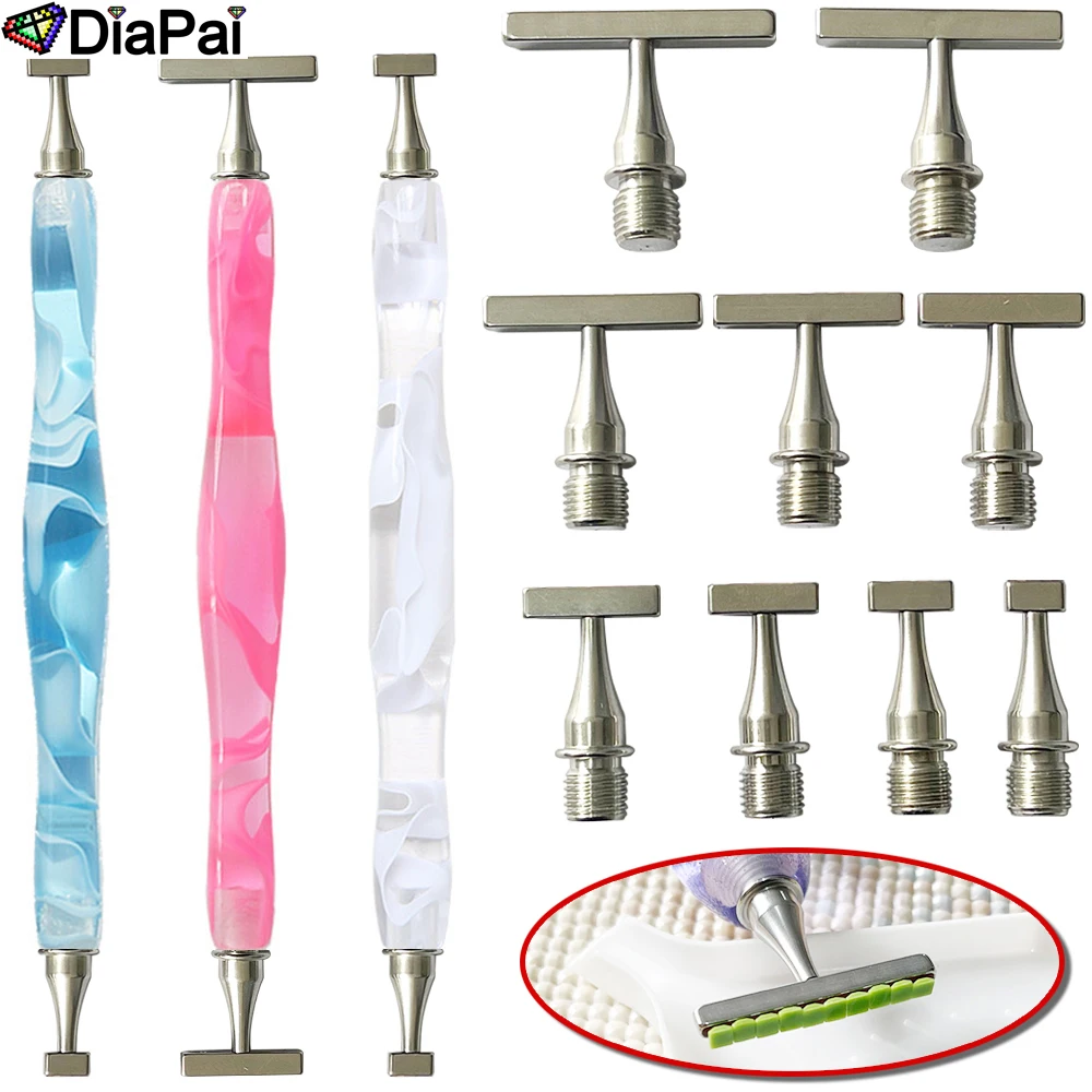 DiaPai NEW Threaded Diamond Painting Dot Drill Tool,9pcs Bits Accessories Embroidery Pen,Multifunctional Metal Screw Thread Tips
DiaPai NEW Threaded Diamond Painting Dot Drill Tool,9pcs Bits Accessories Embroidery Pen,Multifunctional Metal Screw Thread Tips