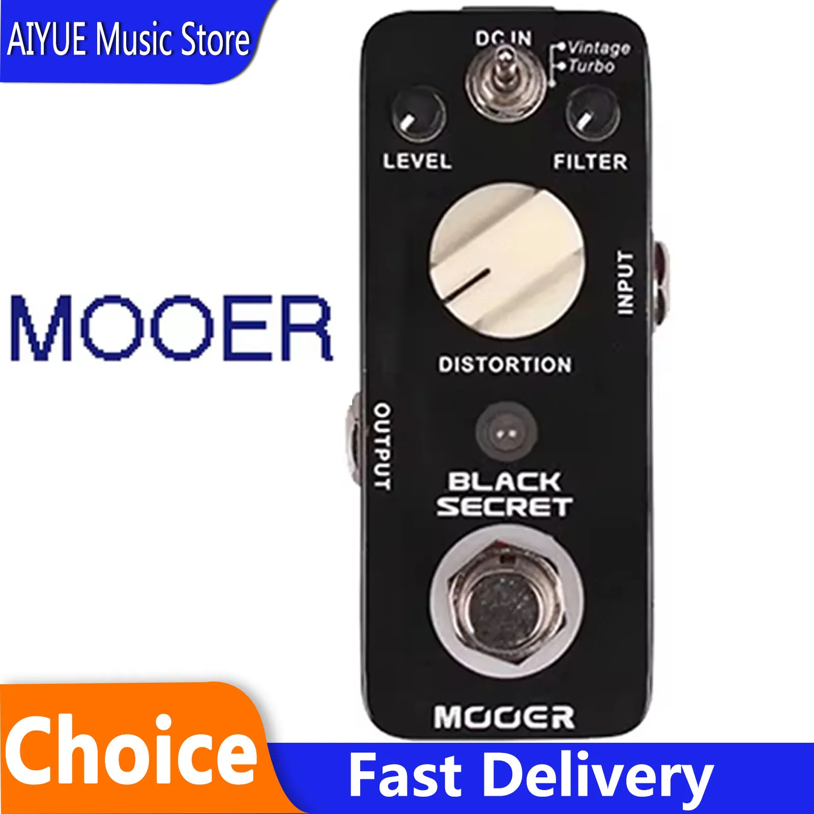 MOOER Black Secret Guitar Effect Pedal Mini Distortion Effect 2 Working Modes True Bypass Pedal Electric Guitar Accessory Parts
MOOER Black Secret Guitar Effect Pedal Mini Distortion Effect 2 Working Modes True Bypass Pedal Electric Guitar Accessory Parts