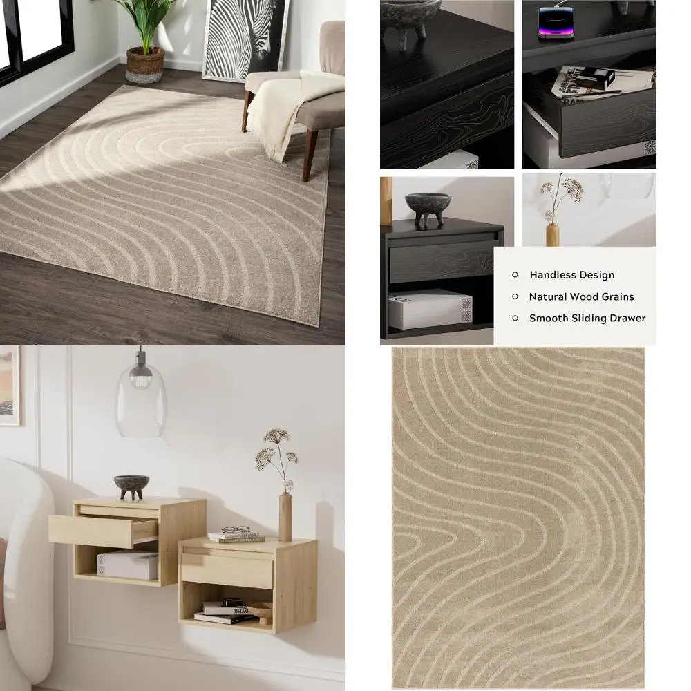 Бежевый ковер с современным геометрическим волнистым узором, 4x6, современный дизайн для гостиных
Бежевый ковер с современным геометрическим волнистым узором, 4x6, современный дизайн для гостиных