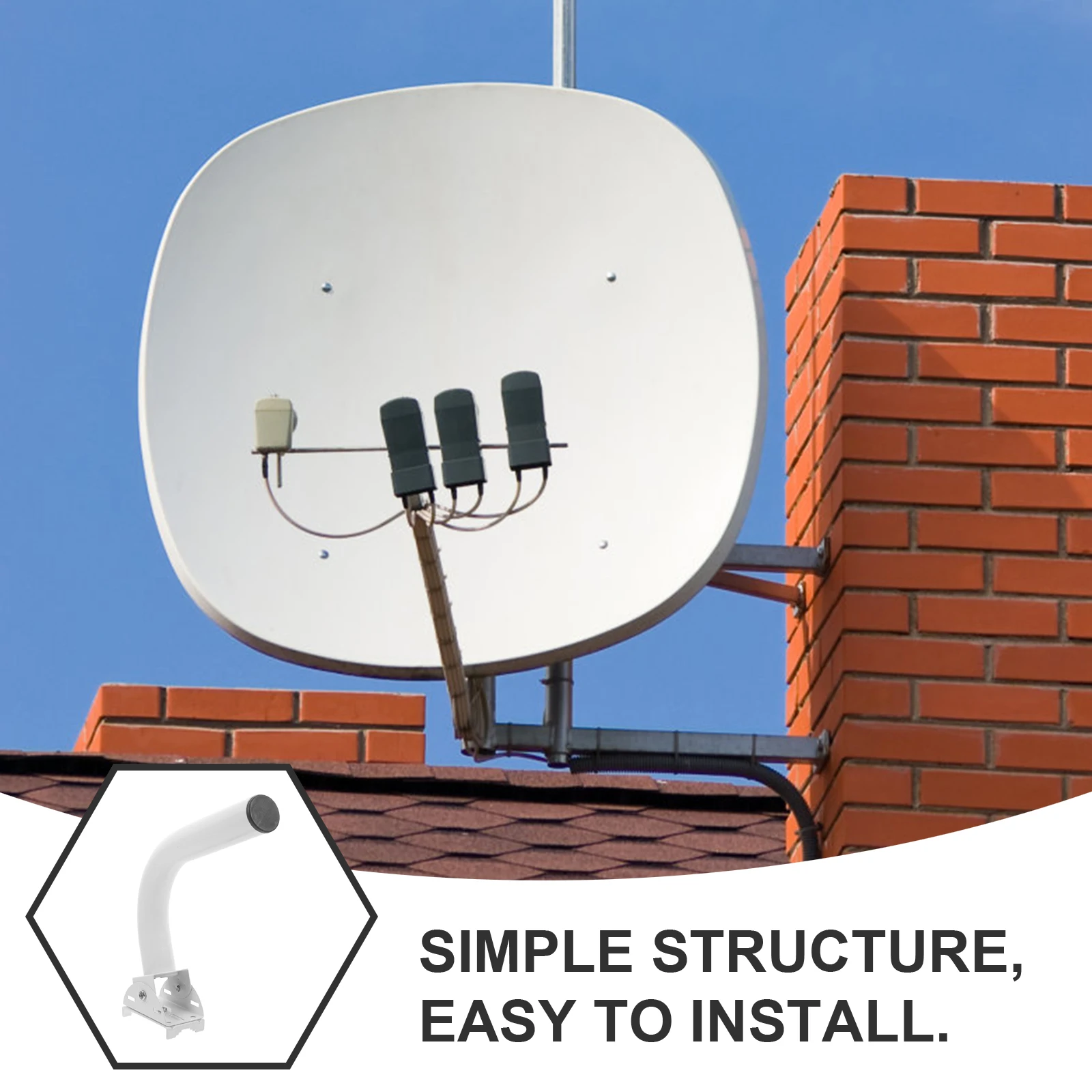 Adjustable Antenna Mount Pole 120 Degree Rotation Outdoor Antenna Bracket Aluminum Alloy For Wall Mounting Signal
Adjustable Antenna Mount Pole 120 Degree Rotation Outdoor Antenna Bracket Aluminum Alloy For Wall Mounting Signal